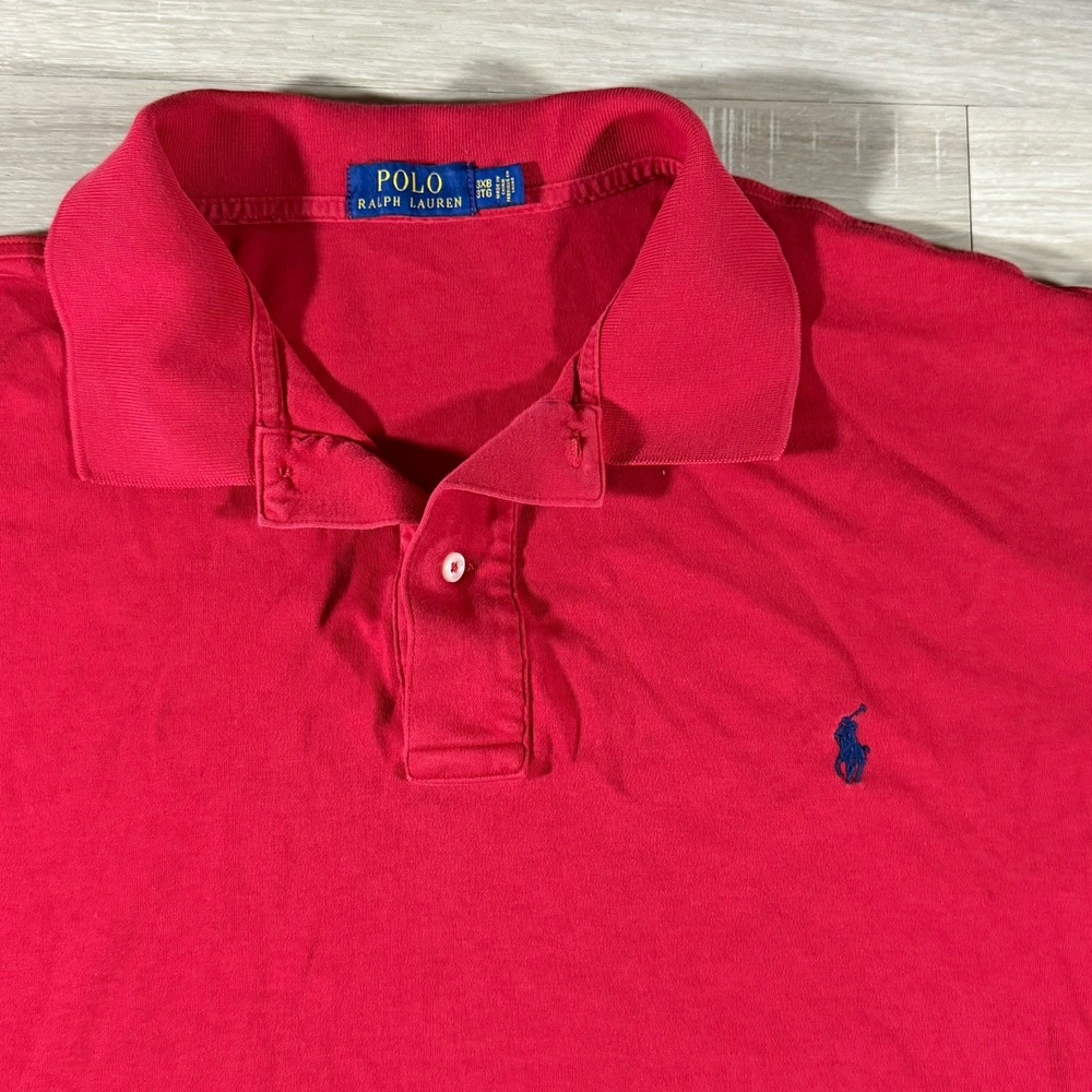 Polo Ralph Lauren Polo Men's 3XB Red Pony Shirt Logo Embroidered Small Stain
